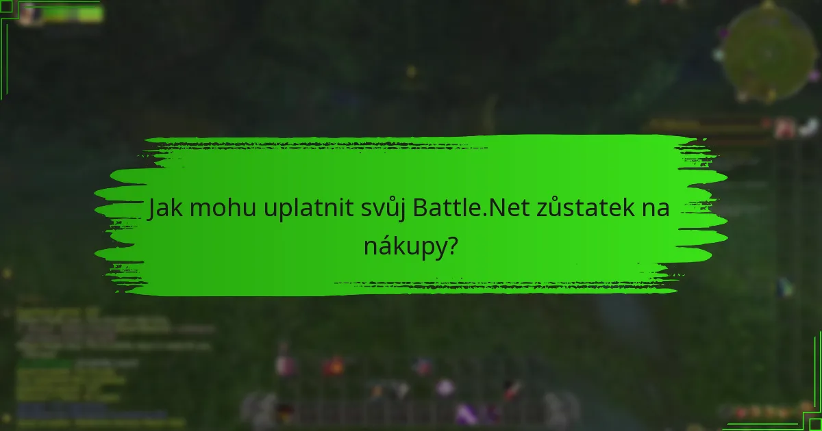 Jaké položky mohu zakoupit se svým Battle.Net zůstatkem?