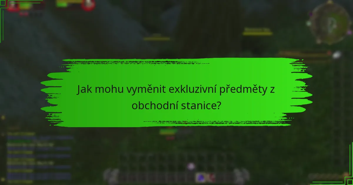 Jaký je proces výběru předmětů v obchodní stanici?